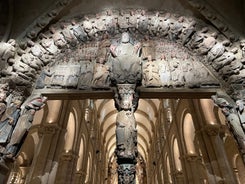 Photo of Facade of Santiago de Compostela cathedral in Obradoiro square, Spain.