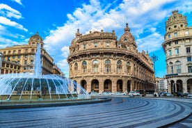 Aerial panoramic cityscape of Rome, Italy, Europe. Roma is the capital of Italy. Cityscape of Rome in summer. Rome roofs view with ancient architecture in Italy. 