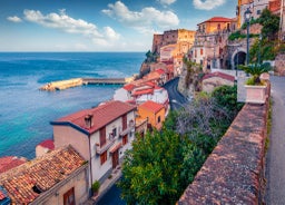 Photo of the city of Scilla in the Province of Reggio Calabria, Italy.