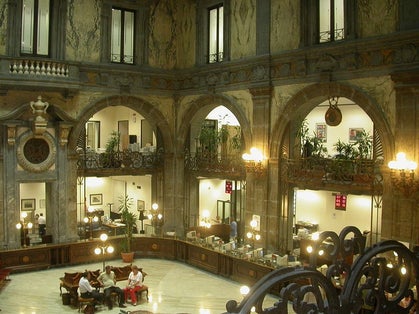photo of Palazzo Zevallos Stigliano from inside Naples,Italy.