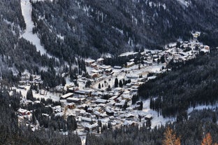 photo of Ski Resort of Madonna di Campiglio in the Morning, Italian Alps, Italy.