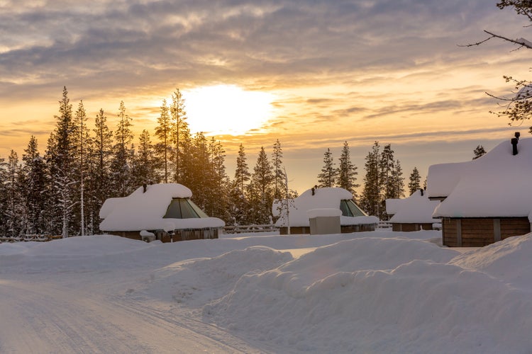 photo of Glass igloo in Saariselkä, Lapland, Finland.