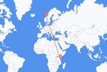 Vuelos de Dar es-Salaam a Trondheim