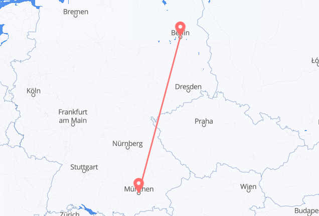 Berlin to Munich
