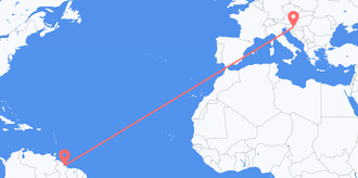 Guyana to Croatia