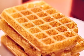 El taller de Waffles 'n Beer en el centro de Brujas