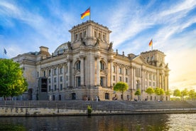 Berlin cityscape with Berlin cathedral and Television tower, Germany.