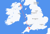 Vluchten van Belfast, Noord-Ierland naar Exeter, Engeland