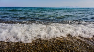 Photo of Cunda Island coastline view in Ayvalik Town of Turkey.