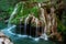 Photo of Bigar water fall, Romania, formed by an underground water spring witch spectacular falls into the Minis River.