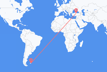 เที่ยวบิน จาก Mount Pleasant, หมู่เกาะฟอล์กแลนด์ ไปยัง Karamustafapasa, ตุรกี