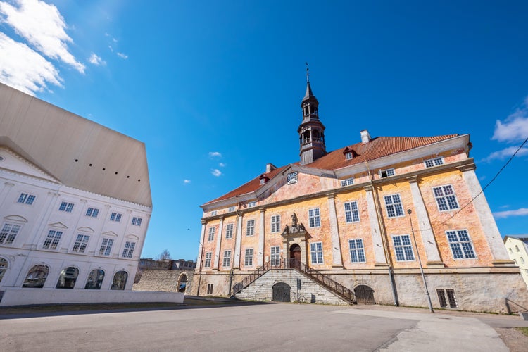 Photo of Narva Town Hall Square, Estonia.