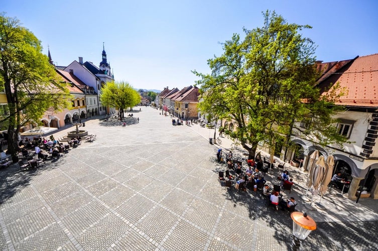 photo of Town square in Novo Mesto, capital of Dolenjska, Slovenia.