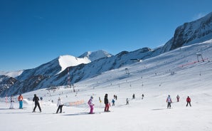 Photo of aerial view of village Kaprun, Kitzsteinhorn glacier, Austria.