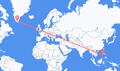 เที่ยวบิน จาก Busuanga, Palawan, ฟิลิปปินส์ ไปยัง Narsarsuaq, กรีนแลนด์