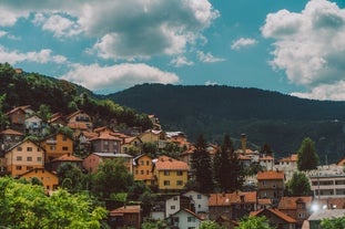 Photo of Roman bridge (Rimski Most) a bridge located in Ilidža, suburb of Sarajevo, the capital of Bosnia and Herzegovina.