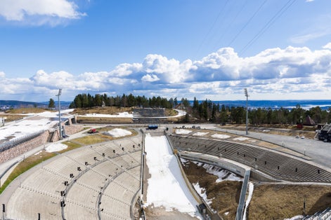 Photo of Holmenkollbakken is a large ski jumping hill located at Holmenkollen in Oslo, Norway.