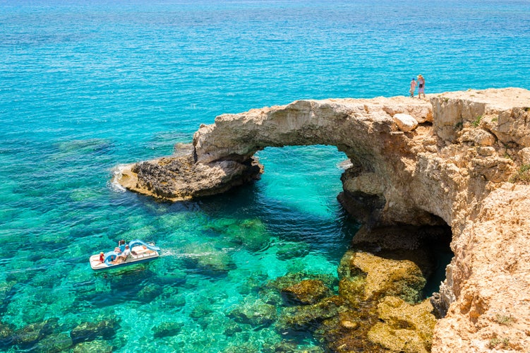 Photo of  the beautiful natural rock arch near of Ayia Napa, Cavo Greco and Protaras on Cyprus island.