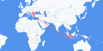 Christmas Island to Greece