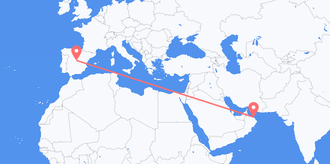 오만 출발 스페인 도착 항공편