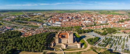 Photo of Santander city beach aerial panoramic view.