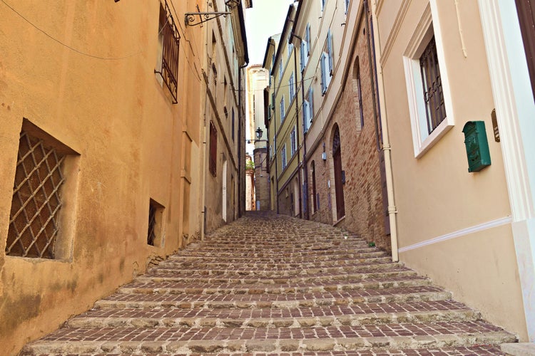 Photo of cityscape of the old town of Osimo in Ancona, Marche, Italy.