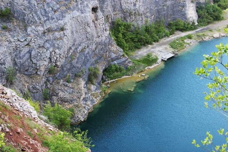 The Big America - Velka Amerika is dolomite quarry for cement production. Czech Republic, Europe.