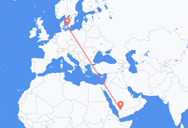 Flyg från Najran till Köpenhamn
