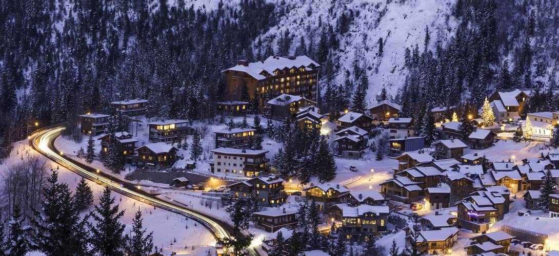 Photo of   part of the resort in Courchevel,France.