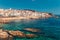 photo of sea landscape with Calella de Palafrugell, Catalonia, Spain near of Barcelona. Scenic fisherman village with nice sand beach and clear blue water in nice bay. Famous tourist destination in Costa Brava.