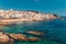 photo of sea landscape with Calella de Palafrugell, Catalonia, Spain near of Barcelona. Scenic fisherman village with nice sand beach and clear blue water in nice bay. Famous tourist destination in Costa Brava.