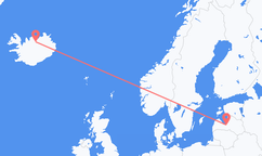 Vluchten van Riga naar Akureyri
