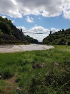 Photo of Clifton Suspension Bridge with Clifton and reflection, Bristol, United Kingdom.