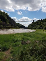 Photo of Clifton Suspension Bridge with Clifton and reflection, Bristol, United Kingdom.