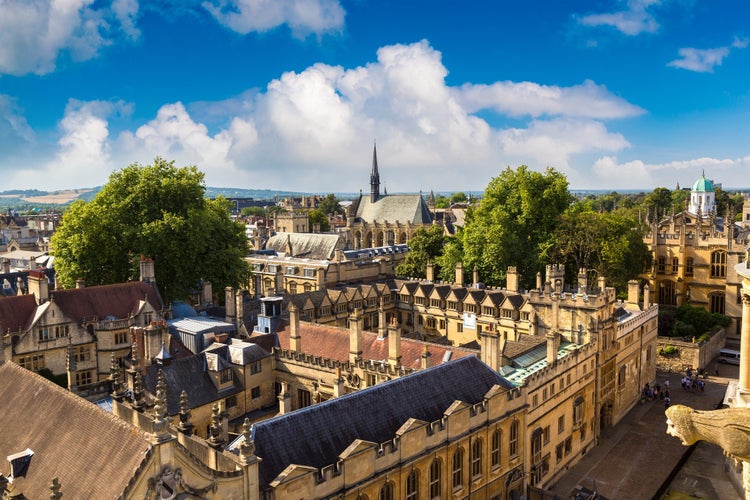 Photo of Panoramic aerial view of Oxford in a beautiful summer day, England, United Kingdom.