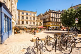 Photo of Bordeaux aerial panoramic view. Bordeaux is a port city on the Garonne river in Southwestern France.