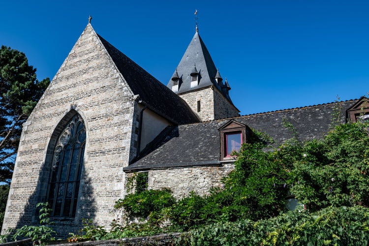 photo of view of Church Notre-Dame De La Tronchaye In Picturesque Village Rochefort. France.