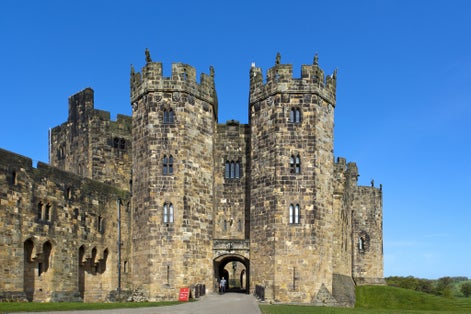 Photo of Alnwick Castle, England.