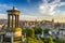 Photo of View of the castle from Calton Hill at sunset,Scotland.