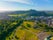 Holyrood Park and Holyrood Palace aerial view from Calton Hill in Edinburgh, Scotland, UK. Old town Edinburgh is a UNESCO World Heritage Site since 1995.