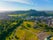 Holyrood Park and Holyrood Palace aerial view from Calton Hill in Edinburgh, Scotland, UK. Old town Edinburgh is a UNESCO World Heritage Site since 1995.