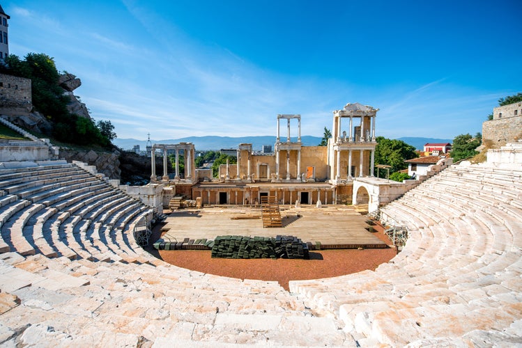 Photo of roman theatre of Philippopolis in Plovdiv, Bulgaria.