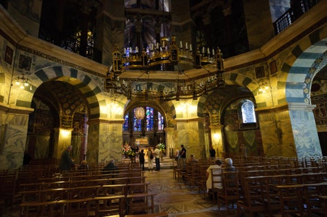 photo of view inside Cathedral - Aachen, Germany.