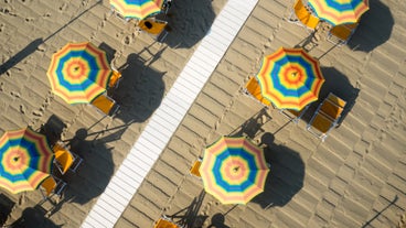 Photo of Viareggio aerial panoramic view of coastline, Versilia, Tuscany, Italy. 