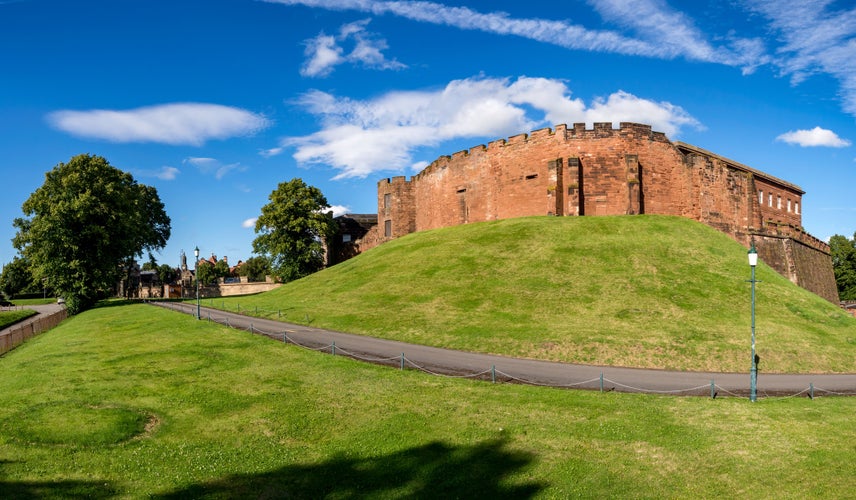 Ruins of Chester Castle is in the city of Chester, Cheshire, UK