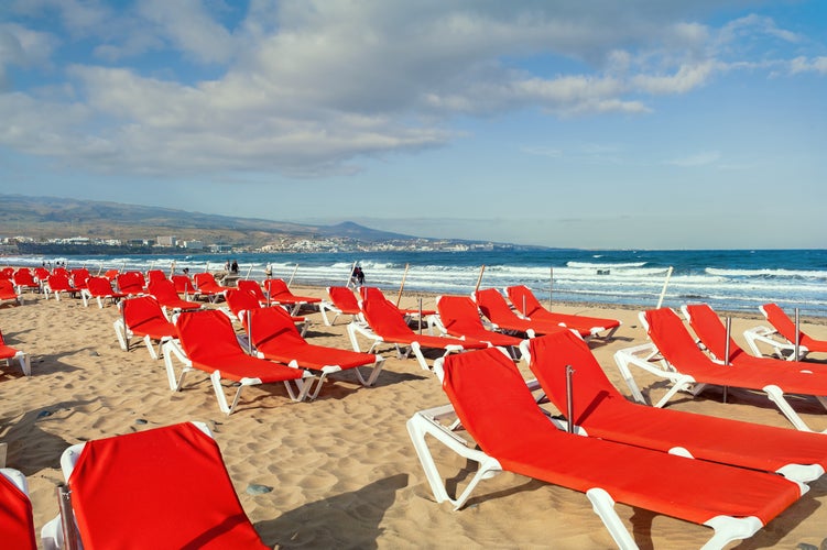 Photo of Playa del Ingles beautiful beach, Maspalomas, Gran Canaria, Spain.