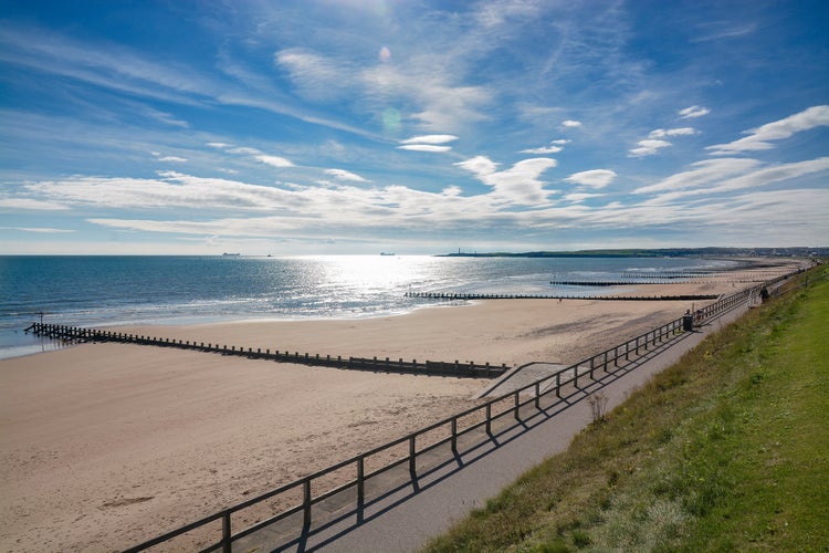 Photo of Aberdeen beach on a sunny afternoon.