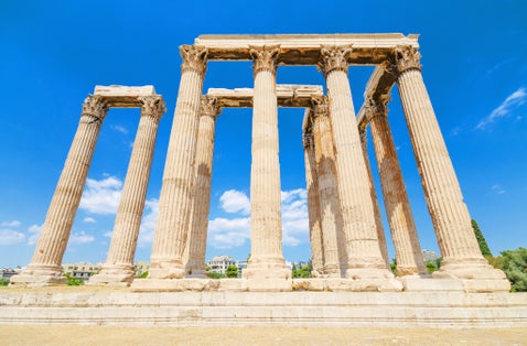 Photo of the Temple of Olympian Zeus (considered one of the biggest of the ancient world), Greece.