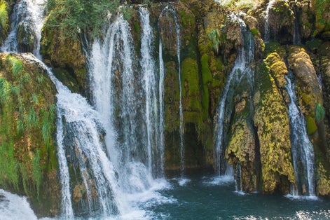 photo of view of Milancev Buk waterfall at Martin Brod in Una-Sana Canton, Federation of Bosnia and Herzegovina.