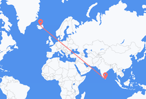 스리랑카 함반토타에서 출발해 아이슬란드 아쿠레이리로(으)로 가는 항공편